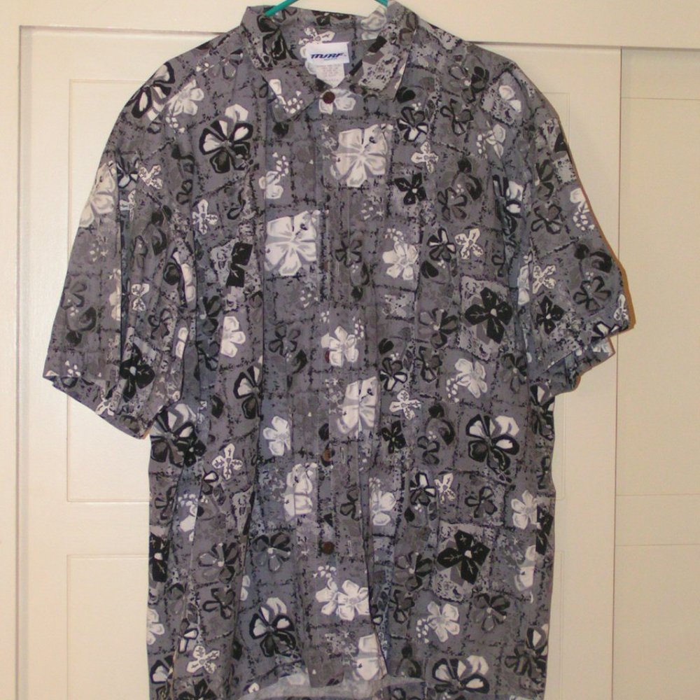 Hawaiian Shirt 2XL Gray "MURF WEAR" brand